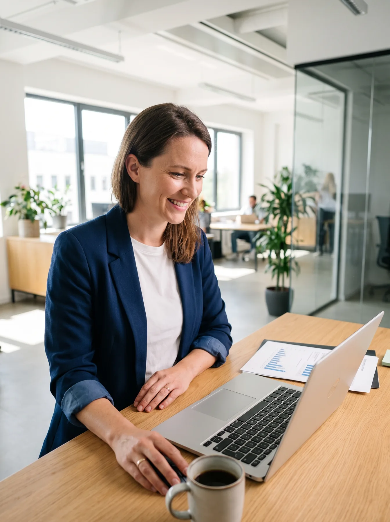 A mortgage professional at work